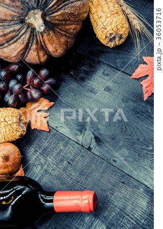 Thanksgiving background with fruit and vegetable Thanksgiving background with fruit and vegetable 36053716