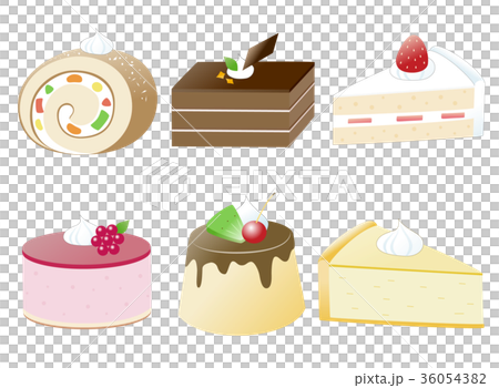 かわいいケーキのセット かわいいケーキのセット 36054382
