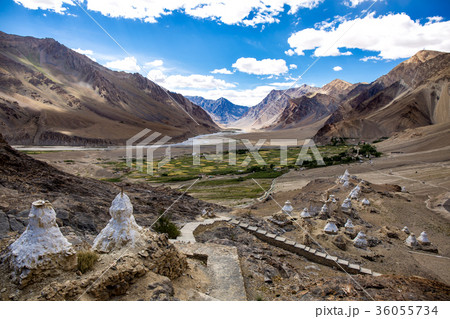 A lot of little stupa in Zanskar Valley A lot of little stupa in Zanskar Valley 36055734