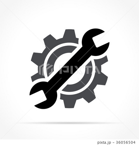 wrench and gear icon concept 36056504