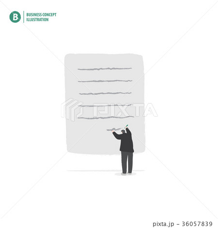 Businessman a sign contract on the paper vector Businessman a sign contract on the paper vector 36057839