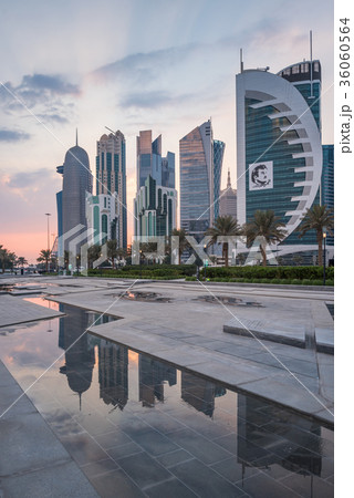 Doha during sunset, Qatar, Middle East. 36060564