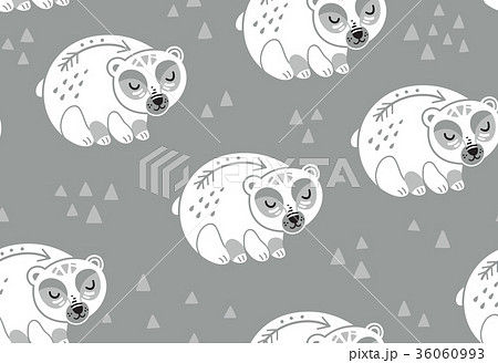 polar bears seamless pattern in white and gray 36060993