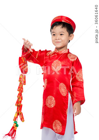 Portrait of a funny and exciting Vietnamese boy 36061640
