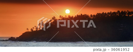 Tropical beach on sunset Tropical beach on sunset 36061952