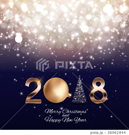 2018 New Year Background with Christmas Ball 36062844
