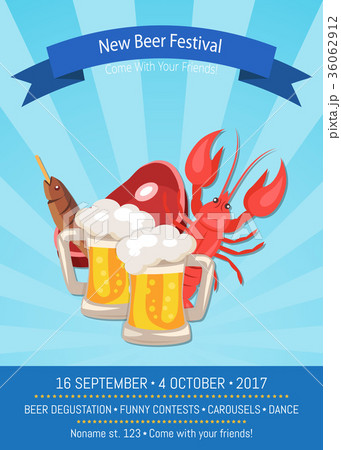 New Beer Festival 2017 on Vector Illustration 36062912