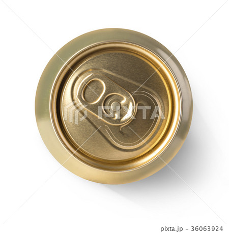metallic can on white background 36063924