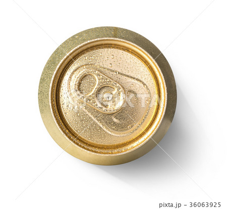 metallic can on white 36063925