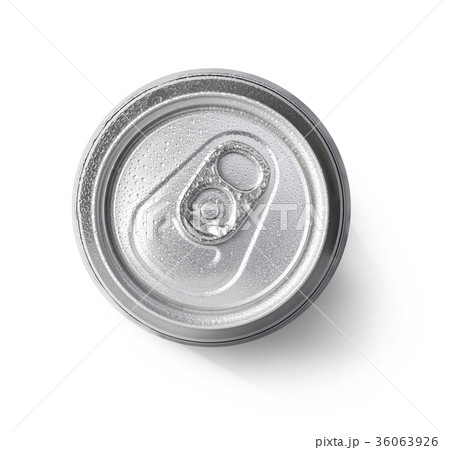 metallic can on white background 36063926