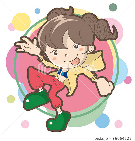 ダンス 女の子 ポーズのイラスト素材