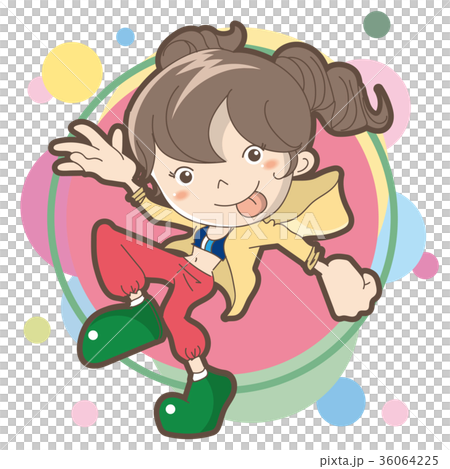ダンス 女の子 ポーズのイラスト素材