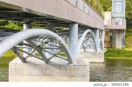 Bridge crossing over the river. Bridge crossing over the river. 36065166