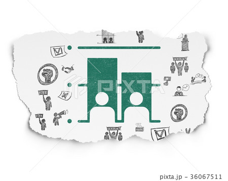 Politics concept: Election on Torn Paper Politics concept: Election on Torn Paper 36067511