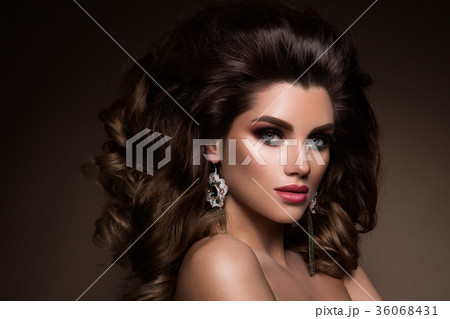 Make up. Glamour portrait of beautiful woman model 36068431