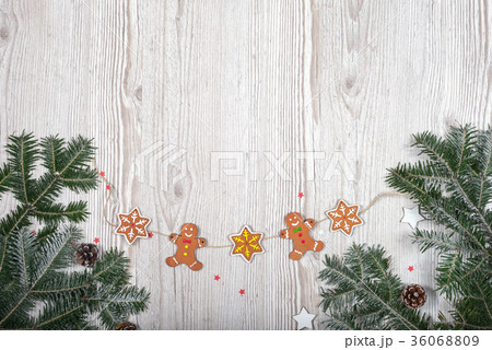 Christmas background on the wooden desk 36068809