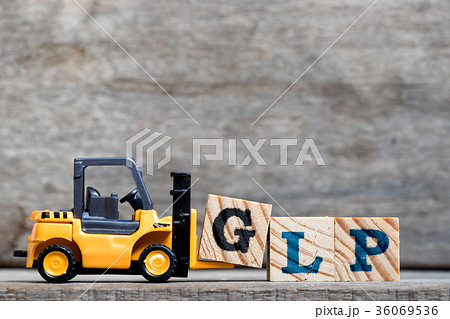 Yellow forklift hold letter G to complete word GLP Yellow forklift hold letter G to complete word GLP 36069536