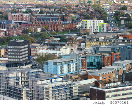 City with old architecture in liverpool 36070161