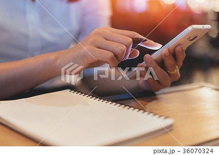 Close up of woman hand holding smartphone. Close up of woman hand holding smartphone. 36070324