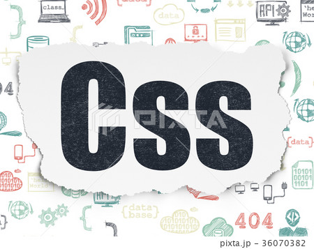Database concept: Css on Torn Paper background Database concept: Css on Torn Paper background 36070382