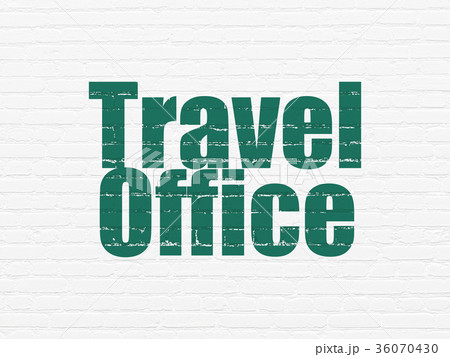 Vacation concept: Travel Office on wall background 36070430