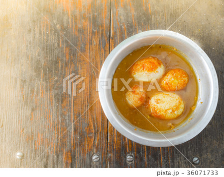 Fried Boiled Egg with Tamarind Sauce, Thai food Fried Boiled Egg with Tamarind Sauce, Thai food 36071733