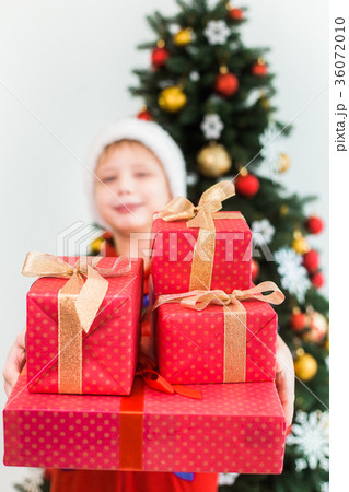 little child in holiday christmas interior 36072010