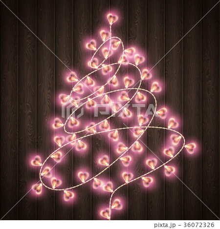 Heart shape lamp for decoration place on wooden 36072326