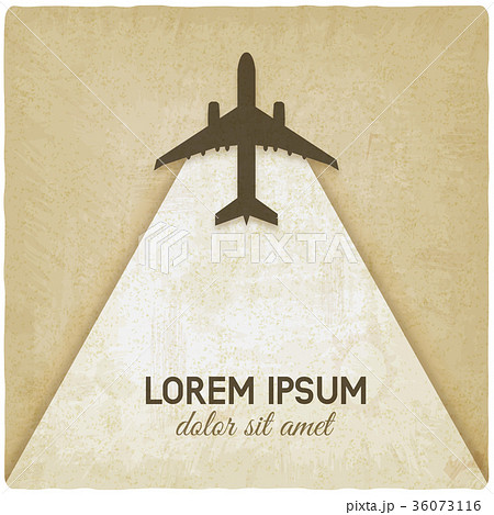 flying plane on vintage background 36073116