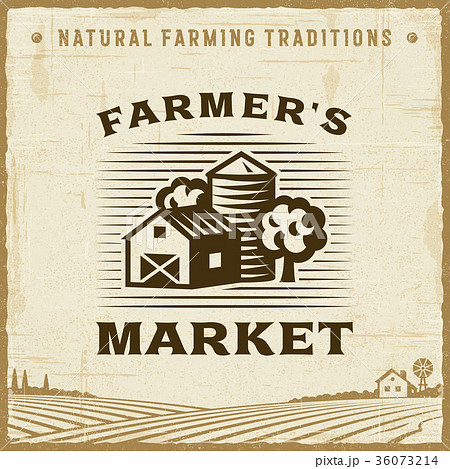 Vintage Farmers Market Label 36073214