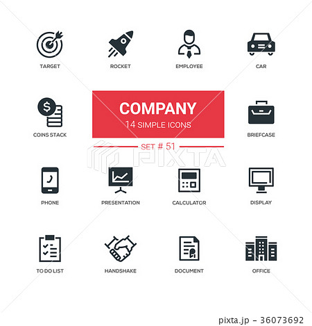 Business concept, company - line design icons set 36073692