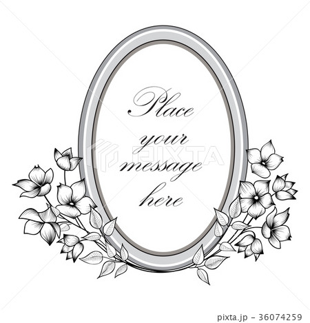 Floral background. Flower bouquet Card frame 36074259