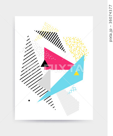 Bright colorful vector poster template 36074377