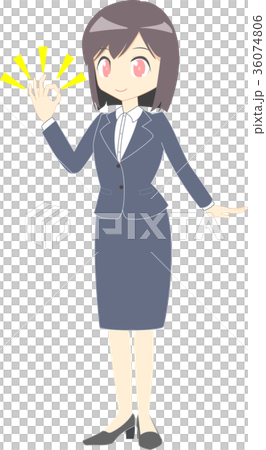 Woman OK suit sign 36074806