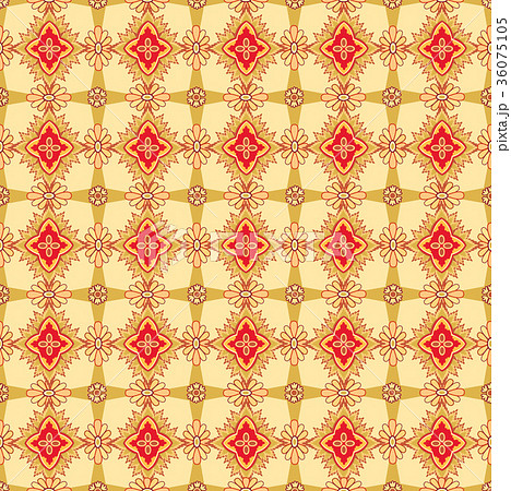Oriental tiled pattern Abstract floral ornament Oriental tiled pattern Abstract floral ornament 36075105