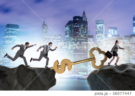 Concept of key to financial success and prosperity Concept of key to financial success and prosperity 36077447