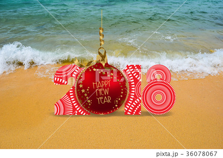 New Year 2018 is coming concept with ball- 2018 36078067