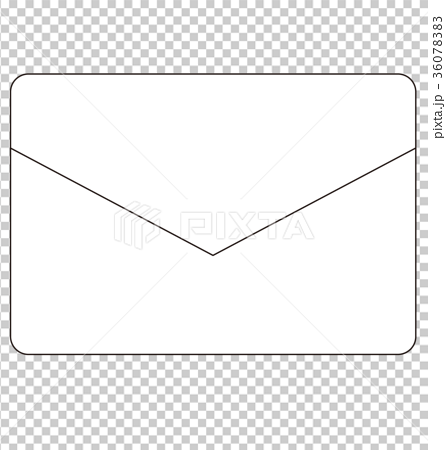 手紙 メール 白黒アイコンのイラスト素材 3607