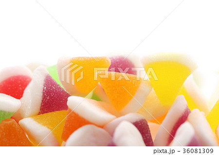 Colorful jelly candy isolated in white background 36081309