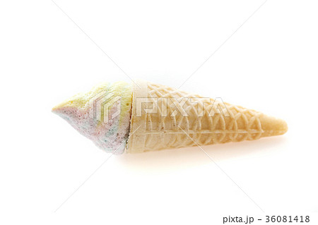 Mini ice cream cone candy isolated in white background 36081418