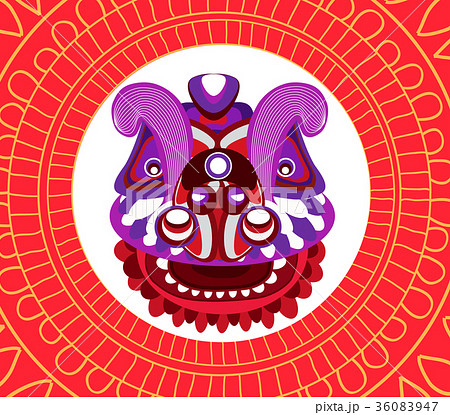Chinese New Year Lion dance head Chinese New Year Lion dance head 36083947