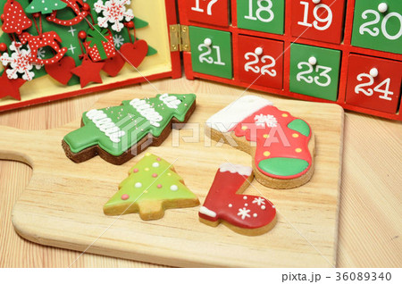 クリスマスアイシングクッキー 36089340