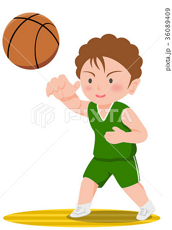 バスケットボール パスのイラスト素材 36089409 Pixta