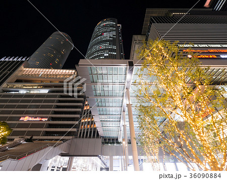 名古屋駅前　イルミネーション　JRセントラルタワーズ　JRゲートタワー 36090884