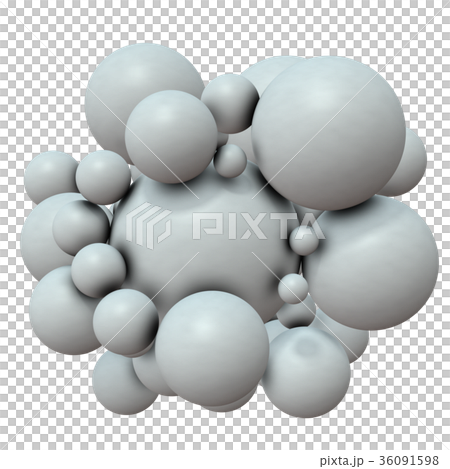Spheres flocking to the center (Abstract 3DCG illustration) 36091598