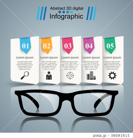 Glasses icon. Abstract illustration Infographic. Glasses icon. Abstract illustration Infographic. 36091615