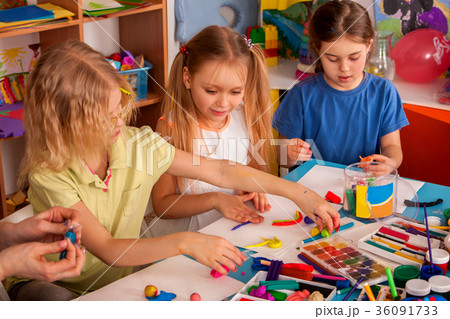 Plasticine modeling clay in children class 36091733