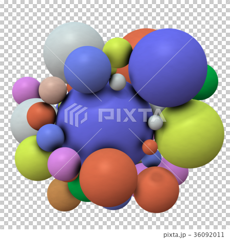 中心に群がる球体(アブストラクト3DCGイラスト) 中心に群がる球体(アブストラクト3DCGイラスト) 36092011