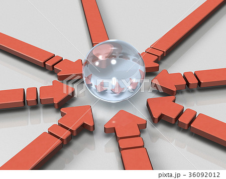 中央に集結するイメージのアブストラクト 36092012