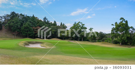 ゴルフ場 ゴルフコース パッティンググリーン ゴルフ場 ゴルフコース パッティンググリーン 36093031